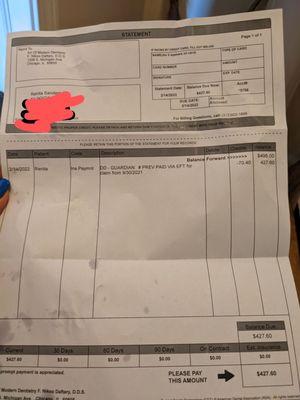 A $400 bill for a routine cleaning....