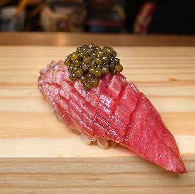 Bluefin Tuna & Caviar !! Just wow. Hamachi Sushi Beverly Hills Best Sushi Bar