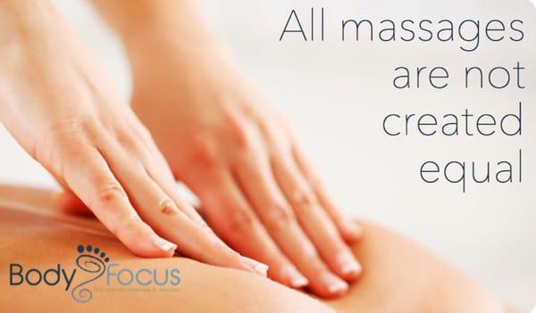 All massages and massage therapists are not created equal.