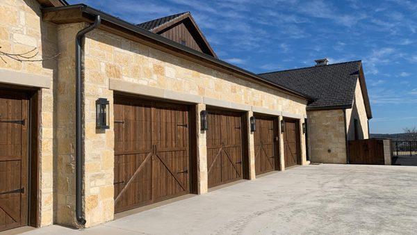 Half round gutters with round downspouts