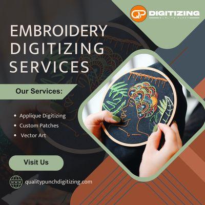 Unleash Creativity with Quality Punch Digitizing's Embroidery Services!