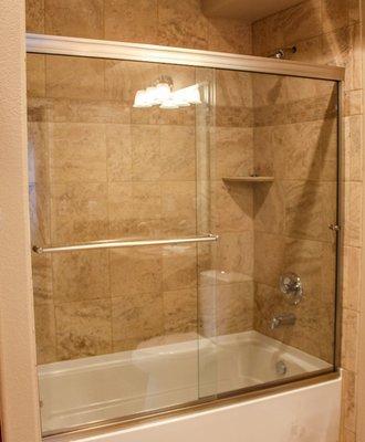 We install bi-pass sliding shower doors