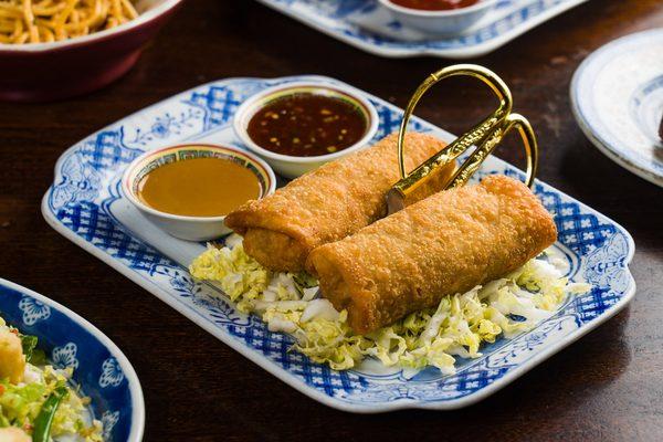 Vegetarian Egg Rolls, napa cabbage, cilantro & mushrooms