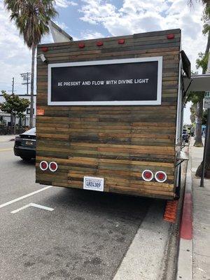 Slogan and truck