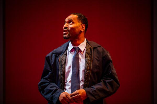 Walter DeShields in Once Upon a Bridge at the Louis Bluver Theatre at the Drake