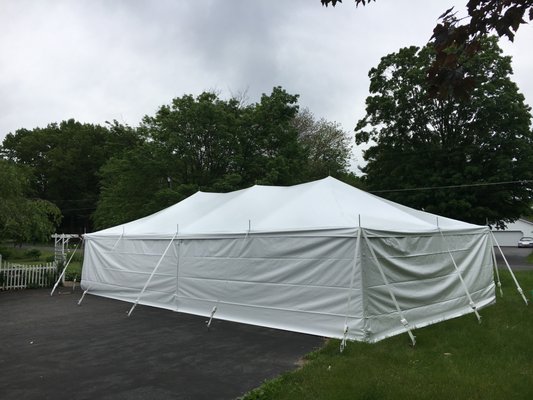 20x40 Canopy with Solid White Sidewalls