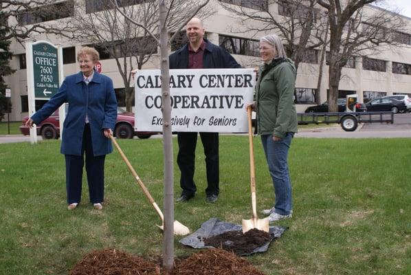 Calvary Center Cooperative Earth Day Celebration
Festivities include tree planting with the Mayor Of Golden Valley Minnesota