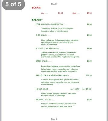 Mosca's Menu p.5