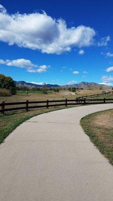 Trail with mountains