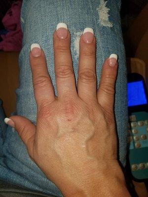 Van did my dipped nails in a French manicure