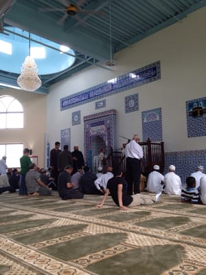 Inside the masjid