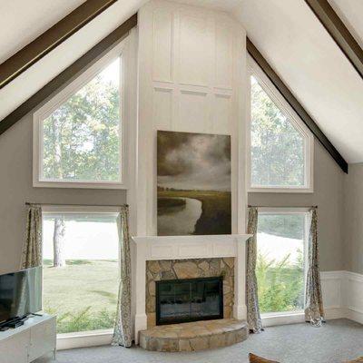 Infinity from Marvin special shape and rectangular picture windows.