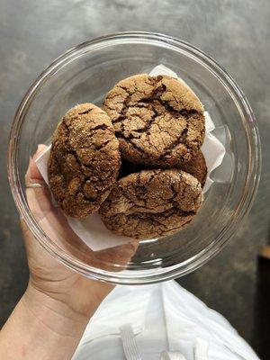 Our optional a la carte cookies for the month of December: Ginger molasses