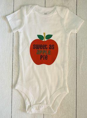 A onesie provided by Mrs. Joyce for her clients