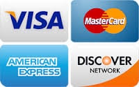 WE ACCEPT ALL MAJOR CREDIT CARDS!