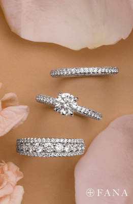 Engagement Rings by Fana sold at Orloff Jewelers.