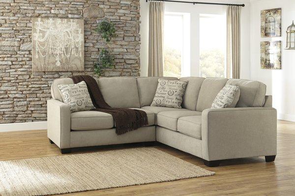 The Alenya sectional by Ashley. Cool, classic and at a fantastic price at www.MidwestDiscountFurniture.com