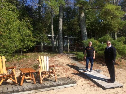 My husband (left) with Jim .. at the house we just closed on!