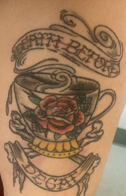 Death before decaf tattoo