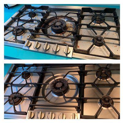 After and before stovetop