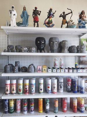 We also have Orisha items, candles, oils, statues etc.