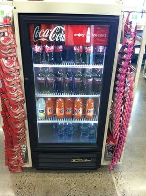 Nice lil refrigerated cold sodas for sale too at $1 each too!