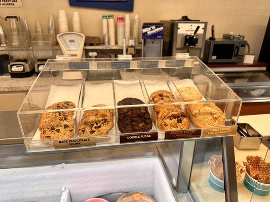 Enjoy our Warm Cookie Ice Cream Sandwich with your two favorite cookies. Wanna use a spoon? Try our Warm Cookie Sundae instead!