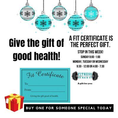 Fit Certificates are the perfect gift!