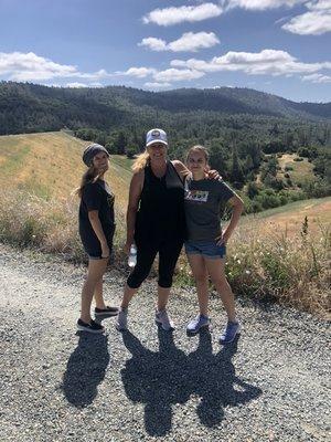 Me and my girls hiking the dam @ Collins Lake.