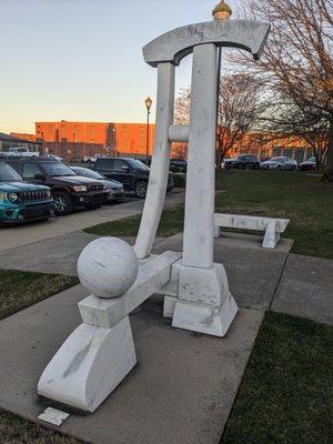 Letter A Bench Sculpture, Asheboro