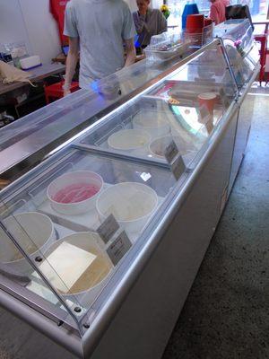 Ice cream display coolers.