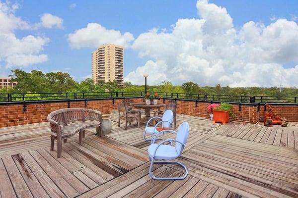 I could spend forever on this patio at Briar Place Condos