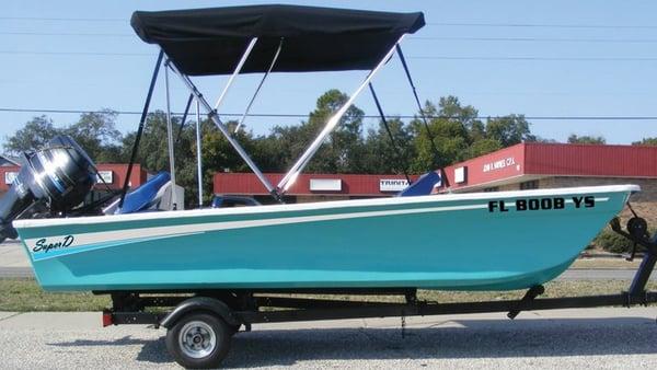 My fully restored 1968 14 ft fishing boat and trailer..thank you so much for all your help.