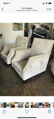 Custom accent chairs in the making.