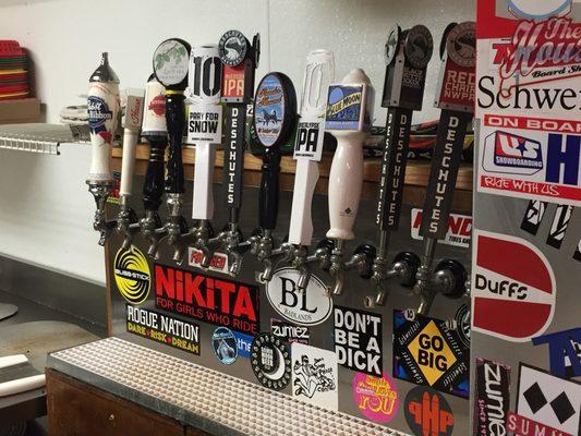 Beers on tap