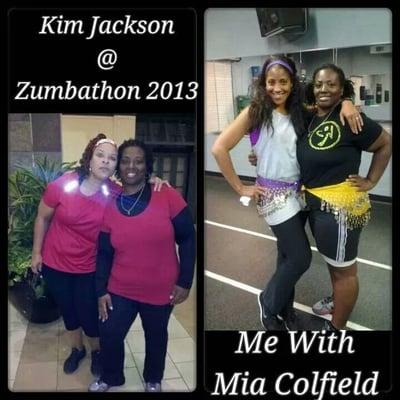 Me with my favorite Zumba instructors Kim Jackson & Mia Colfield