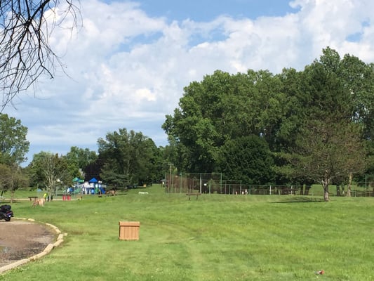 The other softball field and the bigger playground in the far far distance