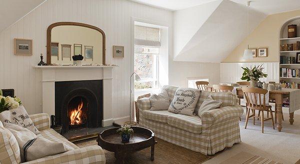 Imagine cooler days in from of the fireplace