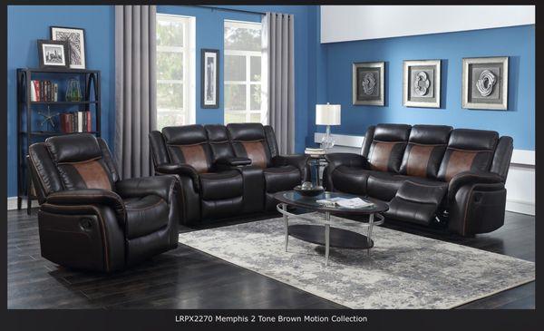 3 PC Leather Reclining Living Room Set