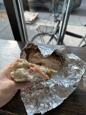 Lox spread bagel