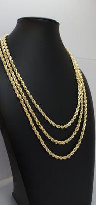 10k 4.2mm Semi Solid Rope Chains
20"/22"/24"