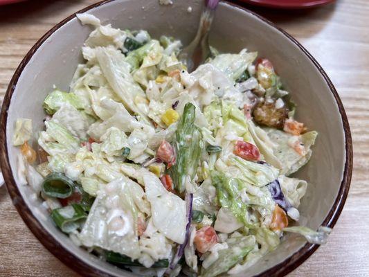 Cindy's salad. No tomatoes. Delicious every time!!