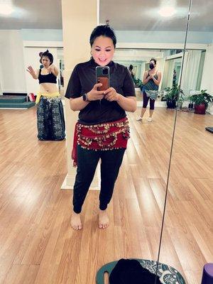 First day of my belly dancing class.