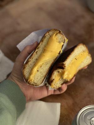 Custom: grilled cheese on brioche bun