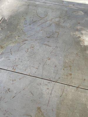 Stained concrete patio