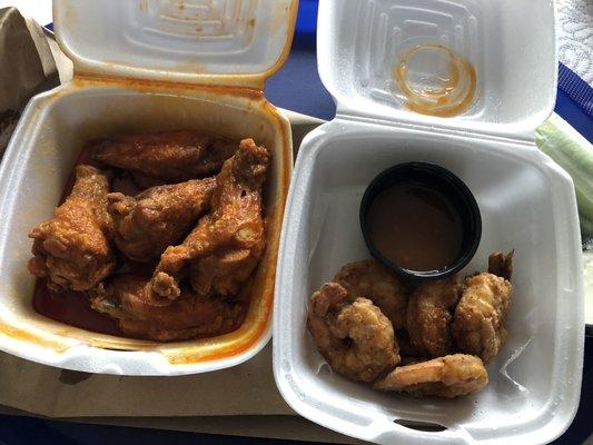 Fried shrimp with the best Mango Twist sauce ever!