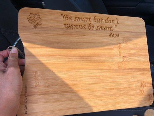 Personalized cutting board