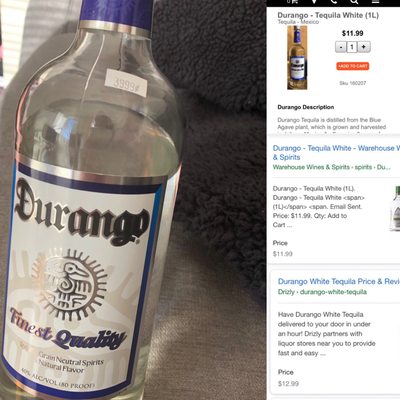 The bottle I purchased with their price tag compared with other listings indicating the usual price