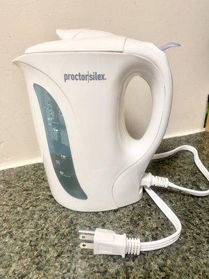 Small Tea Kettle ($17.99) - this can be cordless because the bottom cord can be removed when the product is not in use.