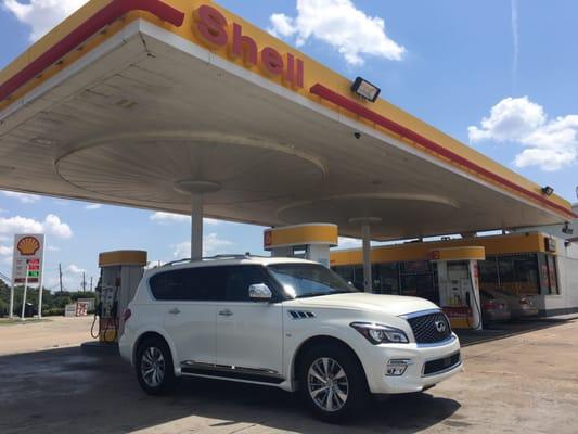 Getting gas with my gas guzzler